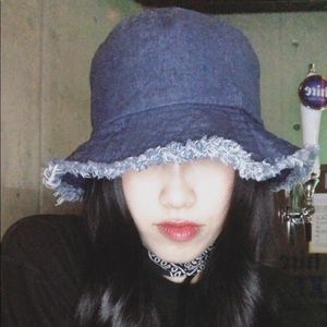 Denim bucket hat
